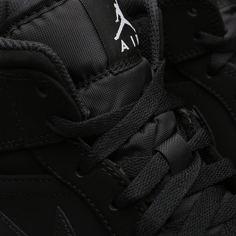 мужские черные кроссовки Jordan 1 Mid 554724-040 - цена, описание, фото 3